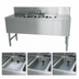 Thumbnail image #4 for Advance Tabco Prestige 3-Compartment Stainless Steel Underbar Sink Unit with Dual Drainboards and Splash Mount Faucet, 60-Inch
