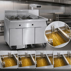 Thumbnail image #4 for Imperial (Middleby) IFSCB475EUT 4-Tank Electric Floor Fryer, 75-lb. Tanks, Built-In Filter, Dump Station, Stainless Steel