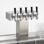 Thumbnail image #4 for Perlick Corporation 3780-6B 6-Faucet Air-Cooled Tee Draft Beer Tower, Stainless Steel