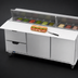 Thumbnail image #5 for Beverage-Air 72-Inch Three-Section Sandwich Prep Table with 18-Pan Top, Doors, Drawers, and 17-Inch Cutting Board