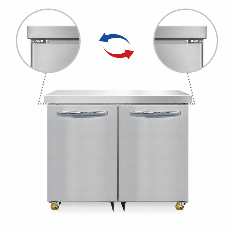 Product image #4 for Continental Refrigerator 36-Inch Two-Section Undercounter Freezer, 10.3 Cu. Ft., Self-Contained Rear-Mounted R290