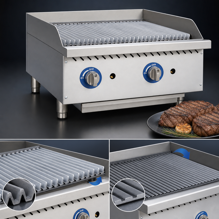 Product image #4 for Globe 24-Inch Gas Countertop Stainless Steel Radiant Charbroiler