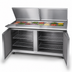 Thumbnail image #4 for Atosa Two-Section Mega Top Sandwich/Salad Prep Table Refrigerator, 24-Pan, 60-1/5-Inch Wide