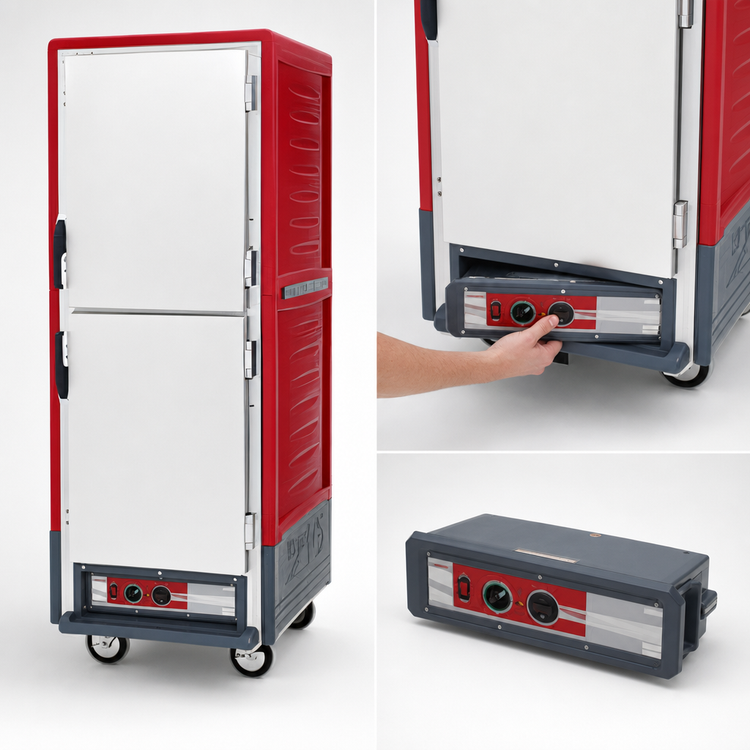 Product image #4 for Metro C5 3 Series Full-Height Mobile Heated Holding Cabinet with Dutch Insulated Aluminum Doors and Red Insulation Armour, Low Watt