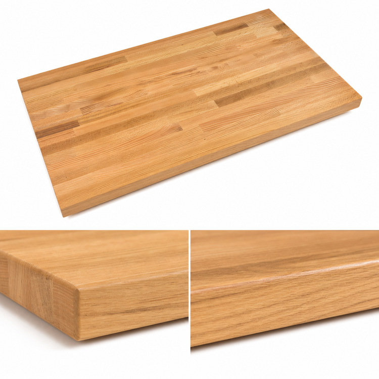 Product image #4 for John Boos Appalachian Red Oak Island Countertop, 48 x 42 x 1-1/2 Inch, Blended Rails, Edge Grain, Oil Finish
