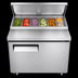 Thumbnail image #4 for Juneau 28-Inch 1-Section Refrigerated Prep Table with Rear-Mounted Self-Contained Refrigeration, 8-Pan Capacity