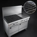 Thumbnail image #4 for Southbend (Middleby) Ultimate 4482EE-3G 48-Inch Commercial Gas Range with 2 Burners, 36-Inch Griddle, and 2 Space Saver Ovens