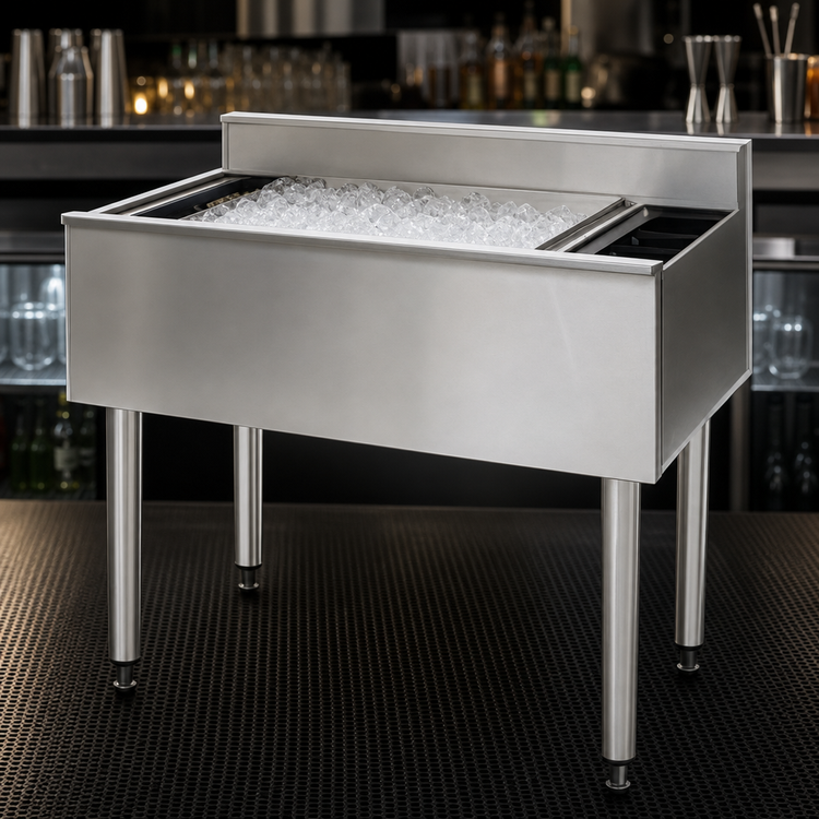 Product image #4 for Eagle Group 1800 Series Modular Underbar Cocktail Unit with 7-Circuit Cold Plate and 8-Inch Insulated Ice Bin
