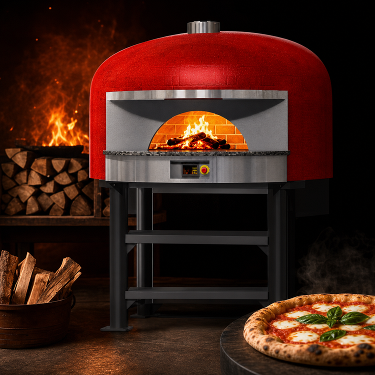 Product image #4 for Marra Forni Neapolitan NP110W Freestanding Wood-Fired Brick Pizza Oven with 43.25-Inch Round Hearth