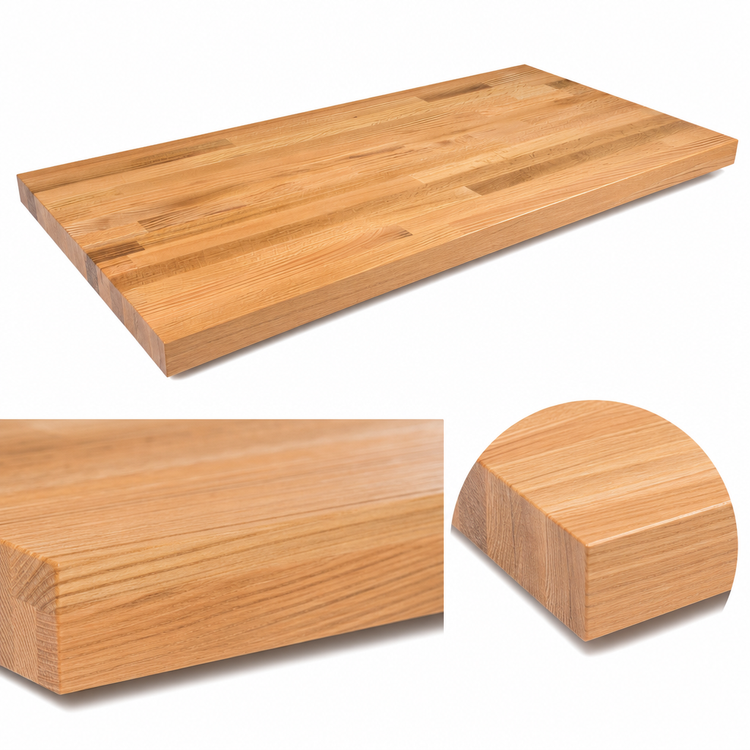Product image #4 for John Boos Appalachian Red Oak Blended Edge Grain Island Countertop, 132 x 38 x 1-1/2 Inch, Varnique Finish
