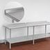 Thumbnail image #4 for Eagle Budget Series 108 x 24 Inch 430 Stainless Steel Work Table with Rear Up-Turn and Adjustable Undershelf