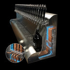 Thumbnail image #4 for Perlick Corporation 4076DN13 13-Faucet Modular Wall-Mount Glycol-Cooled Draft Beer Dispensing Tower, Stainless Steel, 39-Inch, Bottom Exit