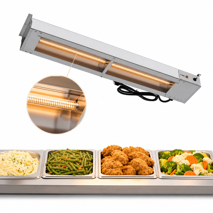 Product image #4 for KoolMore 36-Inch Commercial Food Strip Warmer, 120V, 850W, Stainless Steel