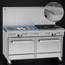 Thumbnail image #4 for Southbend Ultimate 60-Inch Commercial Gas Range with 4 Open Burners, 36-Inch Griddle, and 2 Cabinets