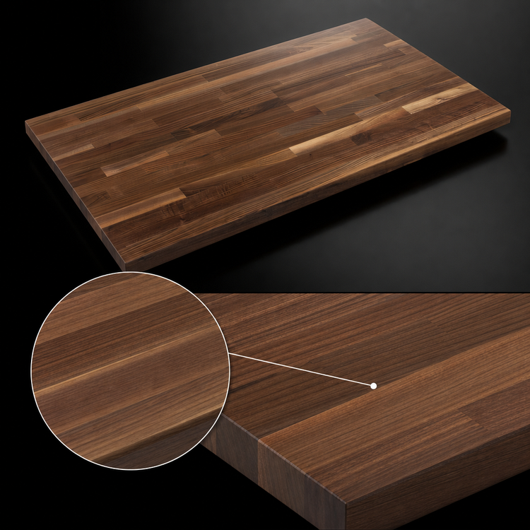 Product image #4 for Boos Block American Black Walnut Blended Edge Grain Kitchen Countertop, 60 x 38 x 1-1/2 Inch