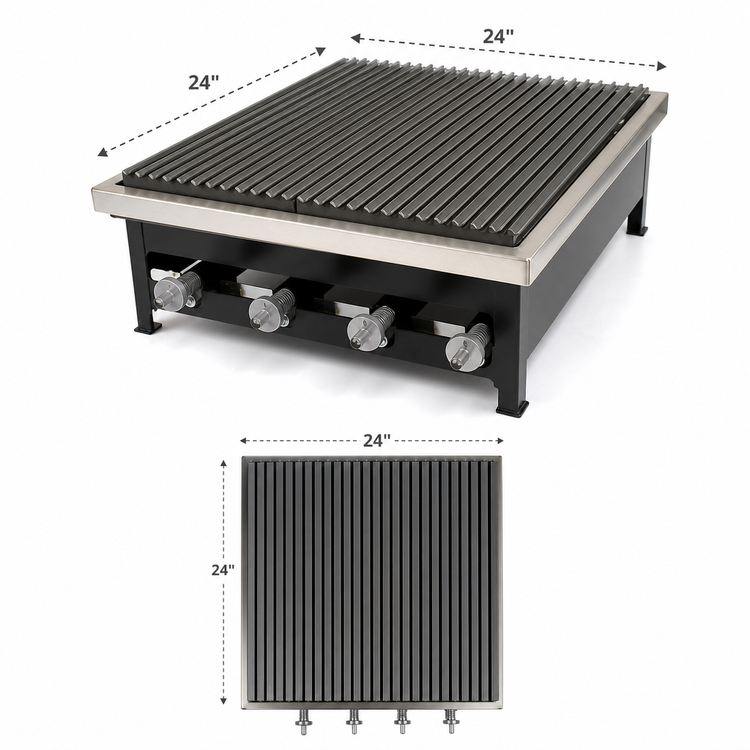Product image #4 for Rocky Mountain 24" x 24" Portable Broiler with 1/4" Steel Rod Grid