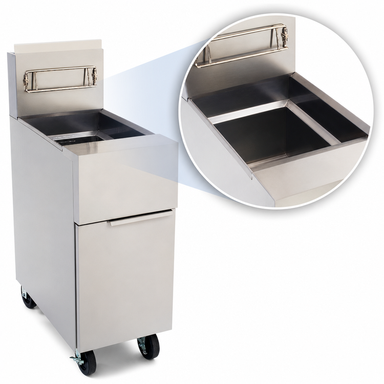 Product image #4 for Dean GF40 Value Floor Model Gas Fryer, 50 lb. Open Pot, Millivolt Controls