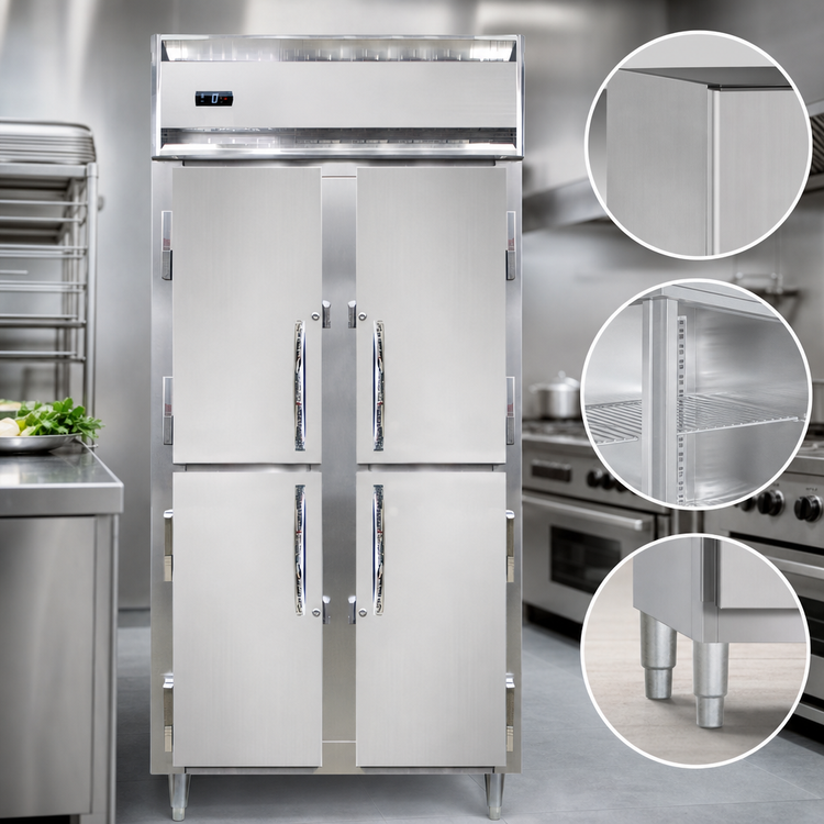 Product image #4 for Continental Refrigerator Designer Slim Line Two-Section Reach-in Freezer with Half-Height Solid Doors