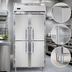 Thumbnail image #4 for Continental Refrigerator Designer Slim Line Two-Section Reach-in Freezer with Half-Height Solid Doors