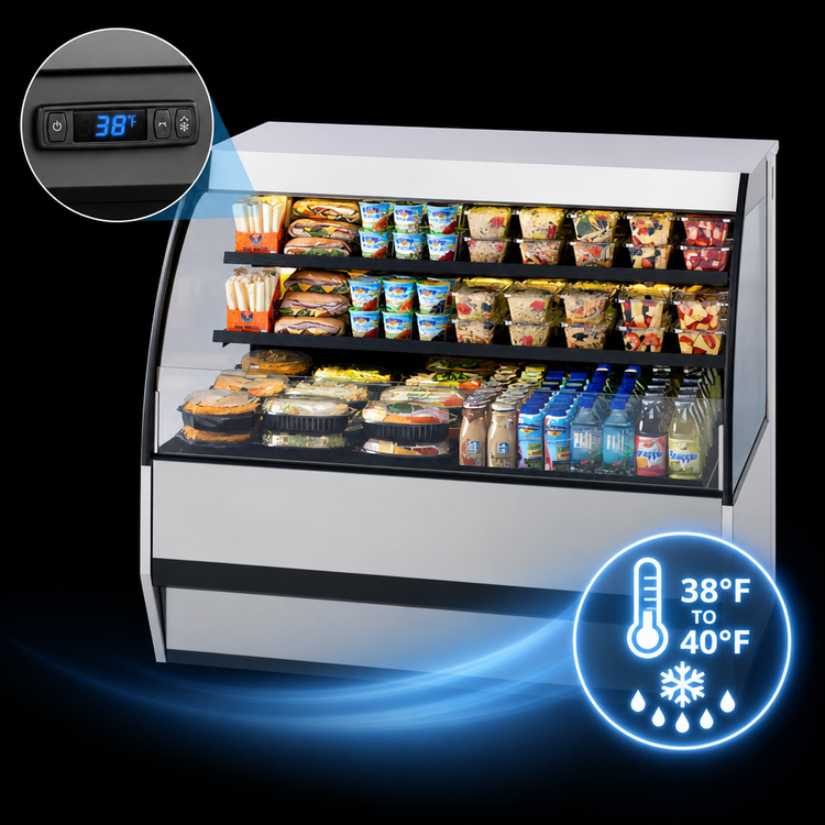 Product image #4 for Federal Industries 36-Inch Self-Contained Versatile Service Top Refrigerated Self-Serve Deli Merchandiser