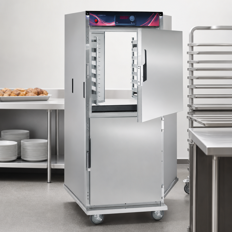 Product image #4 for Cres Cor Mobile Heated Pass-Thru Insulated Holding Cabinet, 32 Full-Size Sheet Pan Capacity