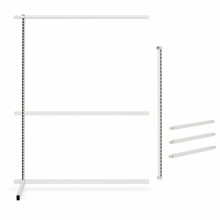 Product image #4 for Quantum Single-Sided Partition Wall Add-On Unit, 48W x 26D x 70H, White Finish