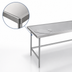 Thumbnail image #4 for Advance Tabco 84-Inch x 30-Inch 14-Gauge 304 Stainless Steel Work Table with Countertop Non-Drip Edge and Galvanized Open Base