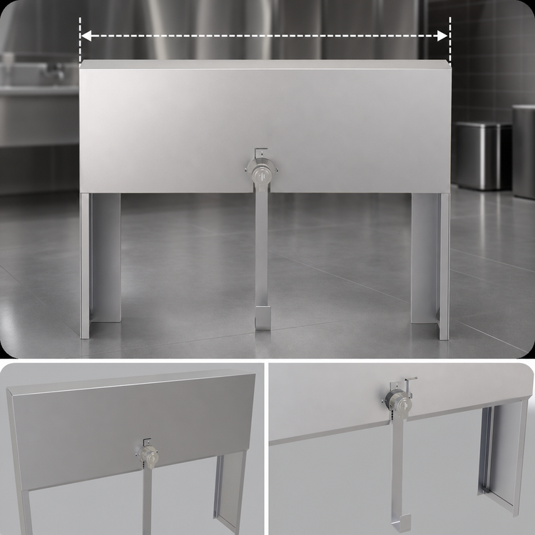Product image #4 for 16-Inch Single Speed Rail Locking Cover, Stainless Steel