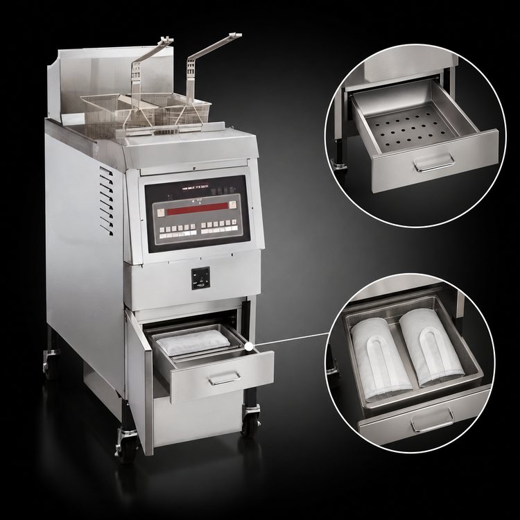 Product image #4 for Henny Penny Commercial Open Fryer, Floor Model, Natural Gas, 1-Well, 65 lb. Oil Capacity
