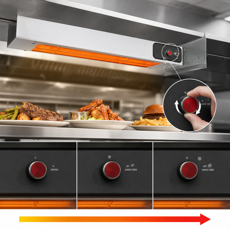 Product image #4 for Nemco 24-Inch Dual Infrared Strip Heater with Infinite Temperature Control, 240V
