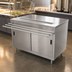 Thumbnail image #4 for 48-Inch Self-Serve Stainless Steel Urn Stand Counter with Sliding Doors