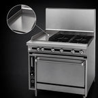 Thumbnail image #4 for Jade Range (Middleby) Titan JTRH-24IP-1ST-36 36-Inch Commercial Gas Range with 24-Inch Plancha, 12-Inch Split Top & Standard Oven