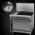 Thumbnail image #4 for Titan JTRH-24IP-1ST-36 36 Inch Heavy Duty Gas Range with 24
