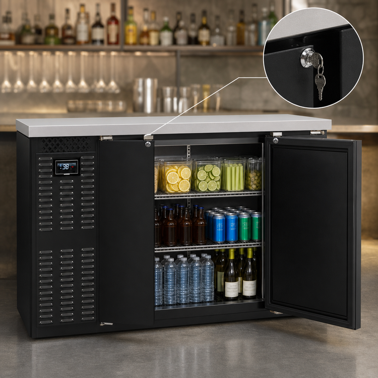 Product image #4 for Continental Refrigerator BB50N 50-Inch Two-Door Refrigerated Back Bar Cooler with Stainless Steel Top