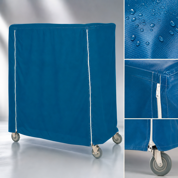 Product image #4 for Metro Waterproof Vinyl-Nylon Coated Cart Cover for 72 x 24 x 62 Inch Banquet Carts