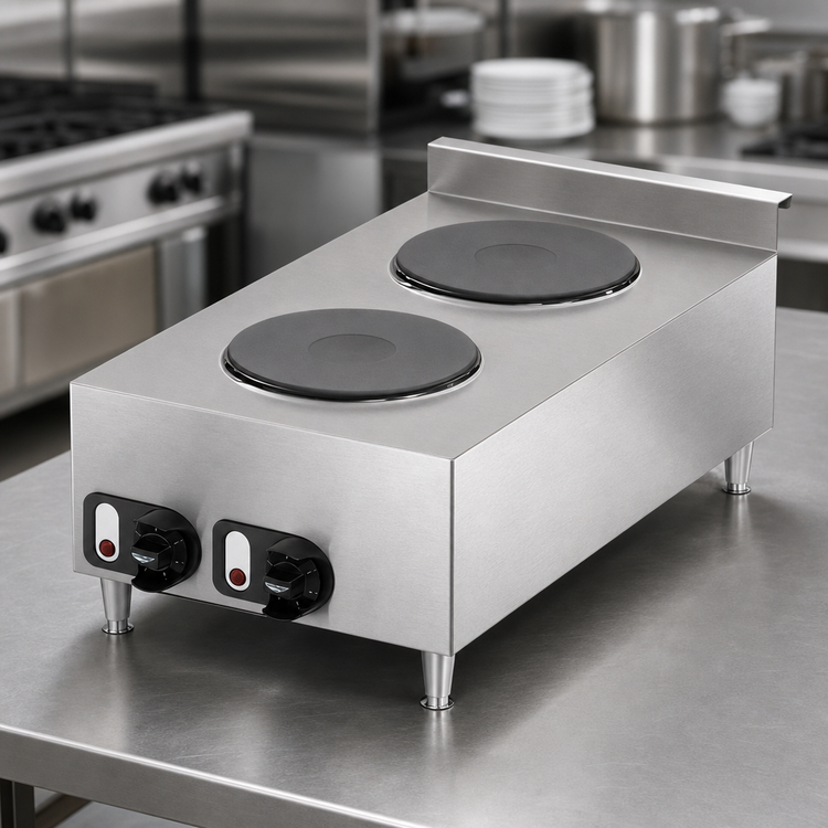 Product image #4 for Vollrath Cayenne 2-Burner Countertop Flat Top Electric Hot Plate