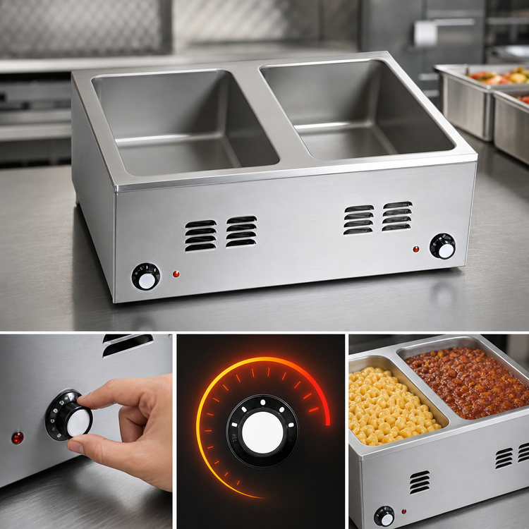 Product image #4 for Eagle Group RedHots Single-Compartment Countertop Electric Food Warmer, 12 x 20-Inch Pan Opening, Wet/Dry, 240V