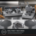 Thumbnail image #4 for Nemco Dual Countertop Waffle Cone Baker with 7-Inch Fixed Cast Aluminum Grids, Digital Controls, 240V