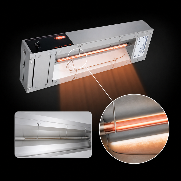 Product image #4 for Hatco Glo-Ray 96-Inch High-Watt Infrared Stainless Steel Strip Heater