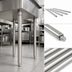 Thumbnail image #5 for John Boos Stainless Steel Sink Legs and Feet, 22-Inch Height, Set of 4