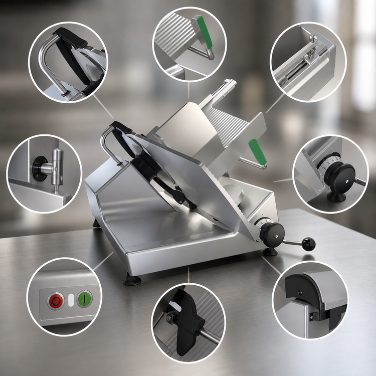 Product image #4 for Bizerba Manual Heavy-Duty Illuminated Gravity-Feed Safety Slicer with 13-Inch Blade