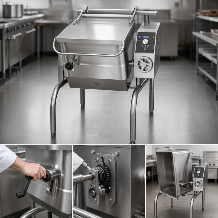 Product image #4 for Groen BPM-15GA 15-Gallon Gas Manual Tilting Braising Pan with Advanced Digital Controls
