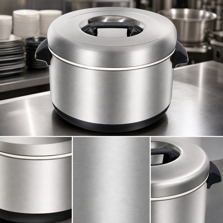 Product image #4 for RiceMaster 12-Quart Stainless Steel Sushi Rice Container