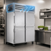 Thumbnail image #4 for True Spec Series 2-Section Pass-Thru Reach-In Refrigerator with 4 Half Front Doors and 2 Rear Swing Doors, Top-Mounted Self-Contained Refrigeration