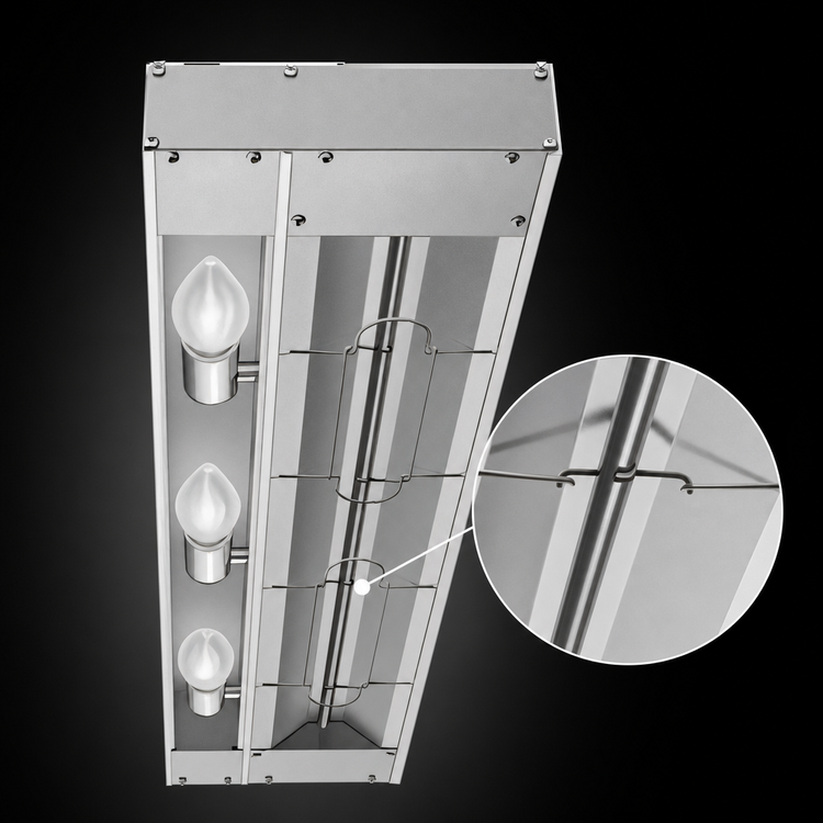 Product image #4 for Glo-Ray® 144-Inch Single Unlighted Infrared Strip Heater with Remote Control Enclosure