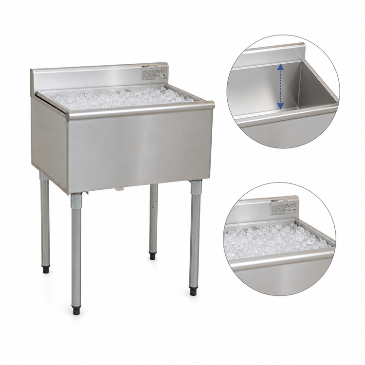 Product image #4 for Eagle Group 1800 Series Underbar Ice Chest, 42 x 20 Inch, 12-Inch Deep Bin, 105-Lb. Capacity