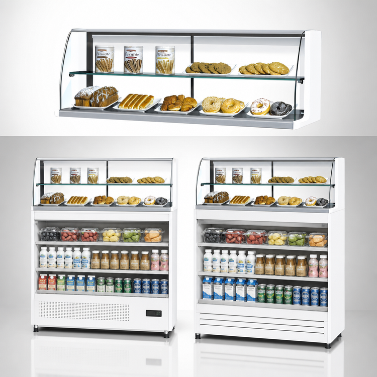 Product image #4 for Turbo Air Top Display Dry Case High Model for Open Display Merchandisers, 28 Inch Wide, 2.1 Cu. Ft., White Exterior