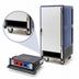 Thumbnail image #4 for Metro C5 3 Series 3/4 Height Mobile Combination Heated Holding and Proofing Cabinet with Blue Insulation Armour and Universal Wire Slides