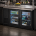 Thumbnail image #4 for Two-Section Glass Swing Door Back Bar Cooler, 24-Inch Deep, Single Zone, 60-1/8-Inch Wide, Stainless Top, Black Exterior