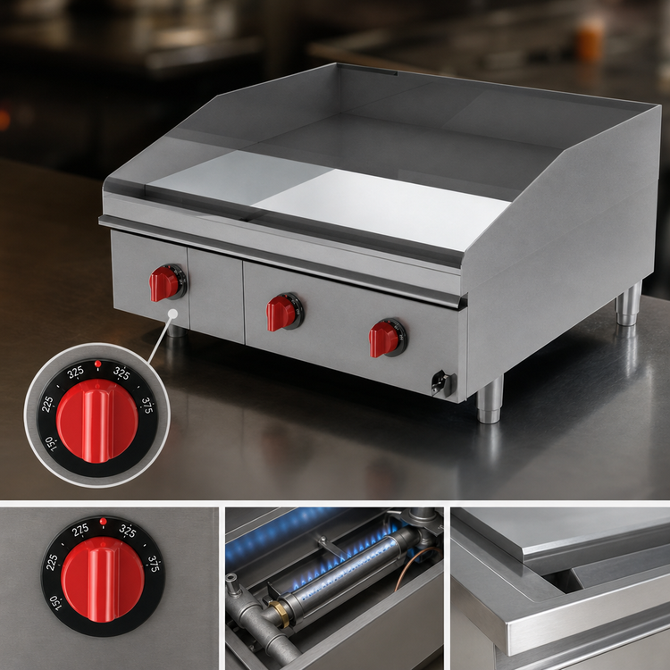 Product image #4 for Lang LG Series 60-Inch Countertop Gas Griddle with 1-Inch Chrome Plate and Solid State Controls